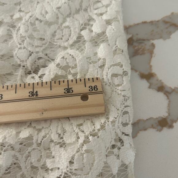 Rebecca Taylor Dress Lace Ivory SZ4 Font Exposed Zipper Romantic Sleeveless - Picture 6 of 7